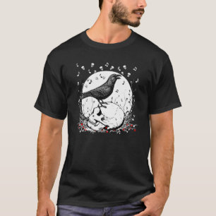Camiseta O corvo canta a canção da morte na ilustração 