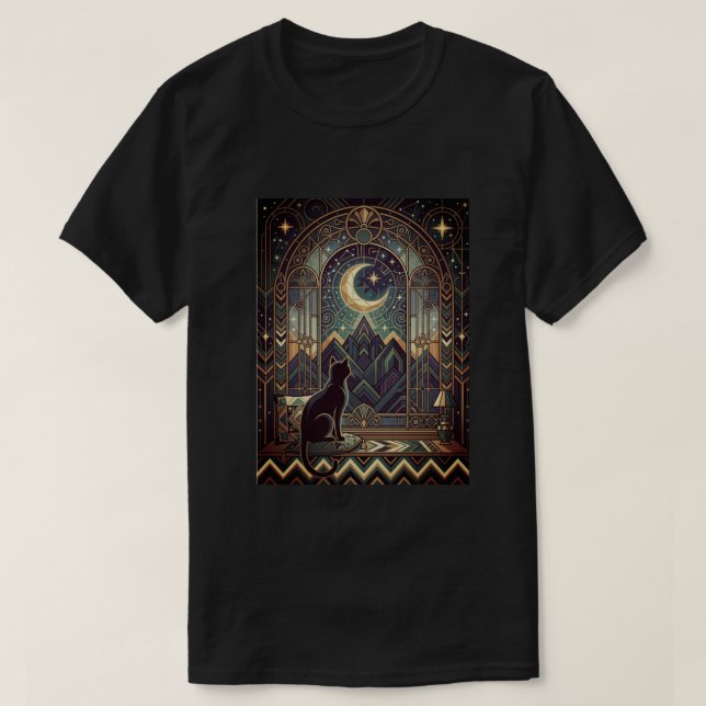 Camiseta O Cosmos de um Gato (Frente do Design)