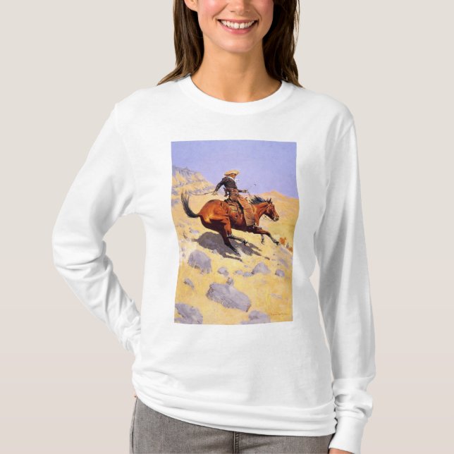 Camiseta O Cowboy (por Frederic Remington) (Frente)