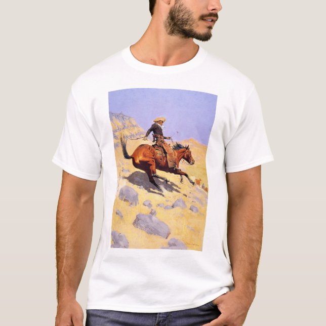 Camiseta O Cowboy (por Frederic Remington) (Frente)