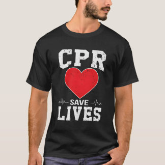 Camiseta O Cpr paramédico Salva As Vidas Treinamento Emt Ss