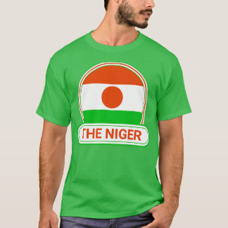 Camiseta O Crachá Níger Da Bandeira Níger