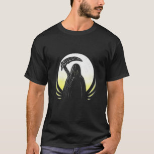 Camiseta O crânio assassino do esqueleto da morte assustado