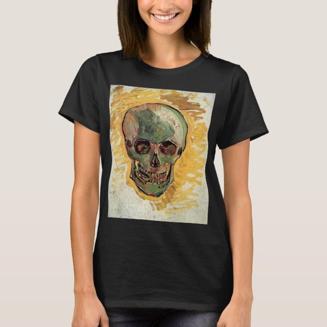 Camiseta O crânio de "Ainda vida" de Vincent van Gogh (Frente)