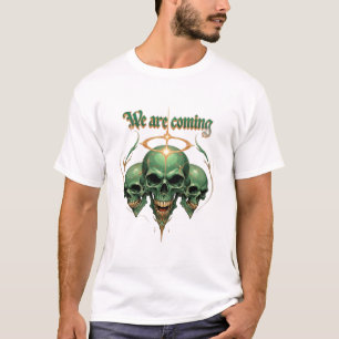 Camiseta O crânio do rei verde com uma coroa judaica