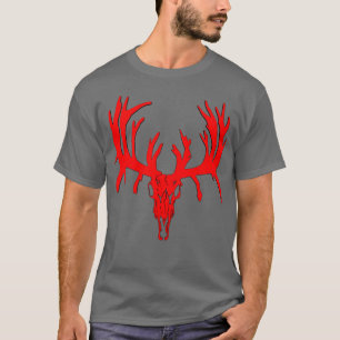 Camiseta O crânio vermelho personaliza