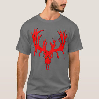 Camiseta O crânio vermelho personaliza