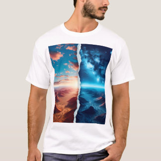 Camiseta "O Crepúsculo Dividiu-Se : Uma Dualidade de Saída"