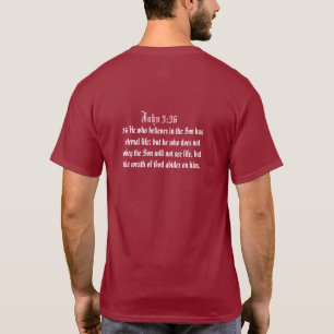 Camiseta O cristo é meu rei - 3:36 de John - personaliza-o