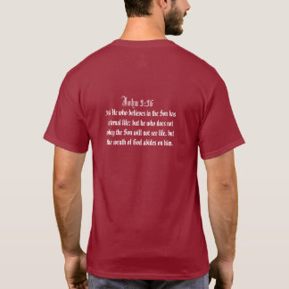 Camiseta O cristo é meu rei - 3:36 de John - personaliza-o