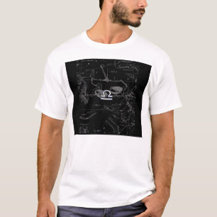 Camiseta O cromo gosta do símbolo do zodíaco do Libra em