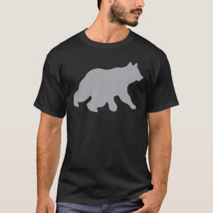 Camiseta O cruzamento do urso das cinzas segue a caça do