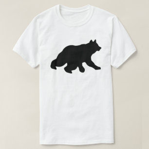 Camiseta O cruzamento do urso preto segue a caça do iogue