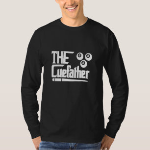 Camiseta O CueFather Bilhar Bilhar Jogador Snooker Poo