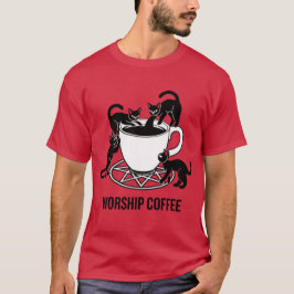 Camiseta O Culto de café, café Culto