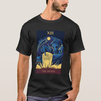 Camiseta O Culto de Satã oculta da placa de tarot do diabo