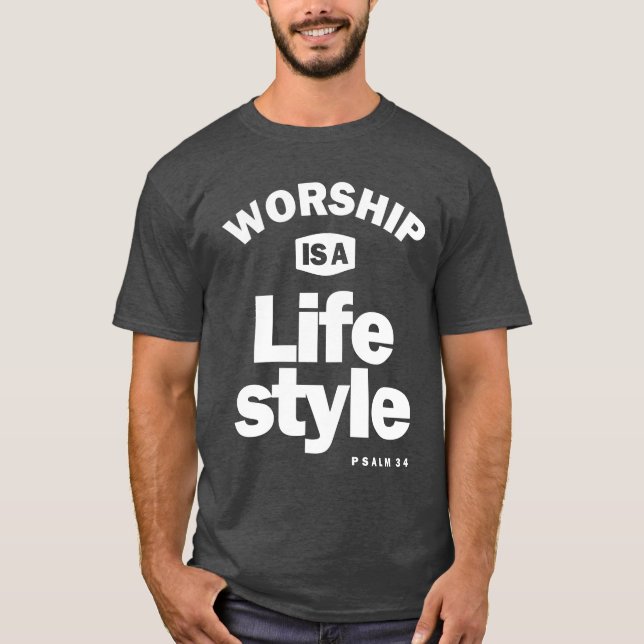 Camiseta O culto É Um Estilo De Vida | Design cristão (Frente)