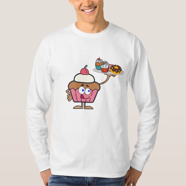 Camiseta O cupcake doce o seu dia (Frente)