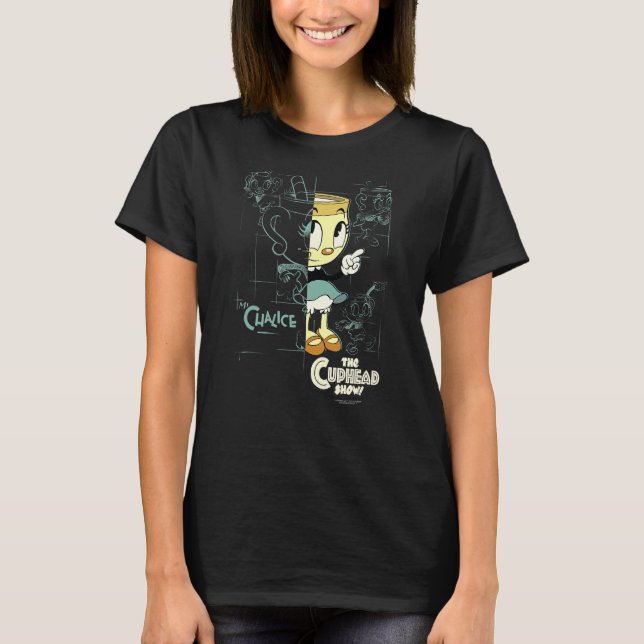 Camiseta O Cuphead Mostra Chalice Half Sketch (Frente)