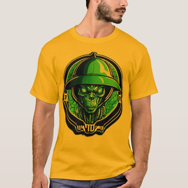 Camiseta O Curioso Wanderer Verde (Frente)