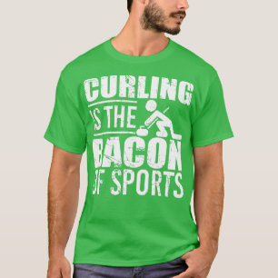 Camiseta O Curling É O Bacon Do Esporte, Espantado Branco