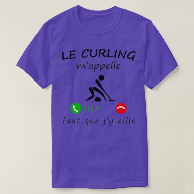 Camiseta O CURLING me chama para um presente (Frente do Design)