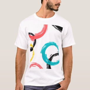 Camiseta O curso colorido, legal, moderno, na moda da