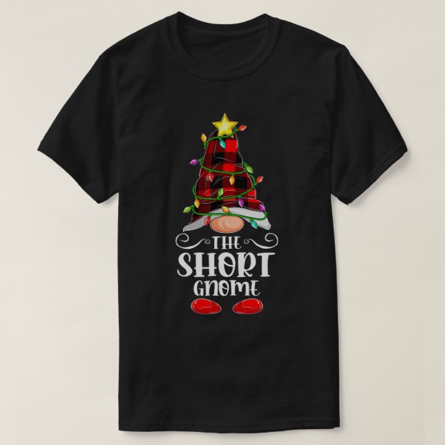 Camiseta O Curto Gnomo Matching Family Group Natal P (Frente do Design)