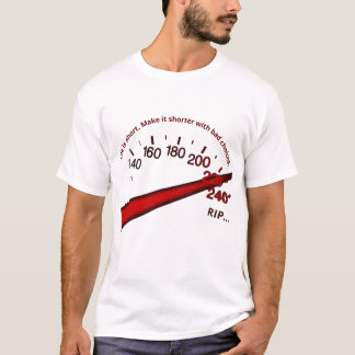 Camiseta O Custo da Velocidade: Uma Escolha Mortal