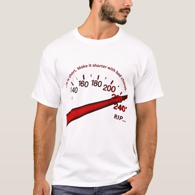 Camiseta O Custo da Velocidade: Uma Escolha Mortal (Frente)