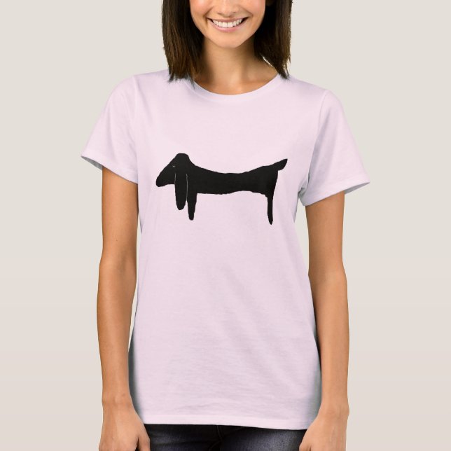 Camiseta O Dachshund Negro (Frente)