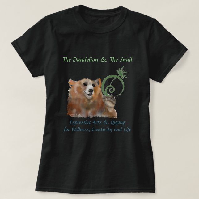 Camiseta O Dandelion e o Caracol, Urso (Frente do Design)