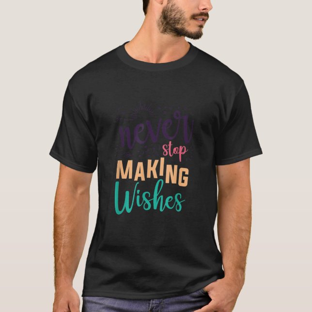 Camiseta O Dandelion Nunca Pára O Fazer Deseja Uma Simples  (Frente)