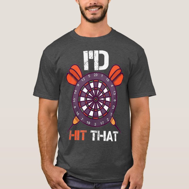 Camiseta O Darts Id Atingiu O Clube Da Equipe De Jogo Do Ba (Frente)