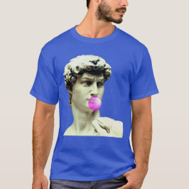 Camiseta O David Michelangelo mastigando estátua de goma en