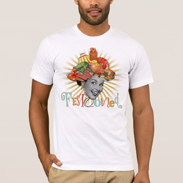 Camiseta O © de Bitsch do kitsch: Festooned famosa! (Frente)