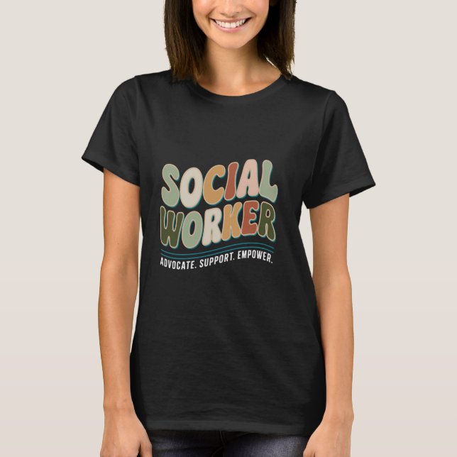 Camiseta O defensor da justiça social dá poder ao trabalho  (Frente)