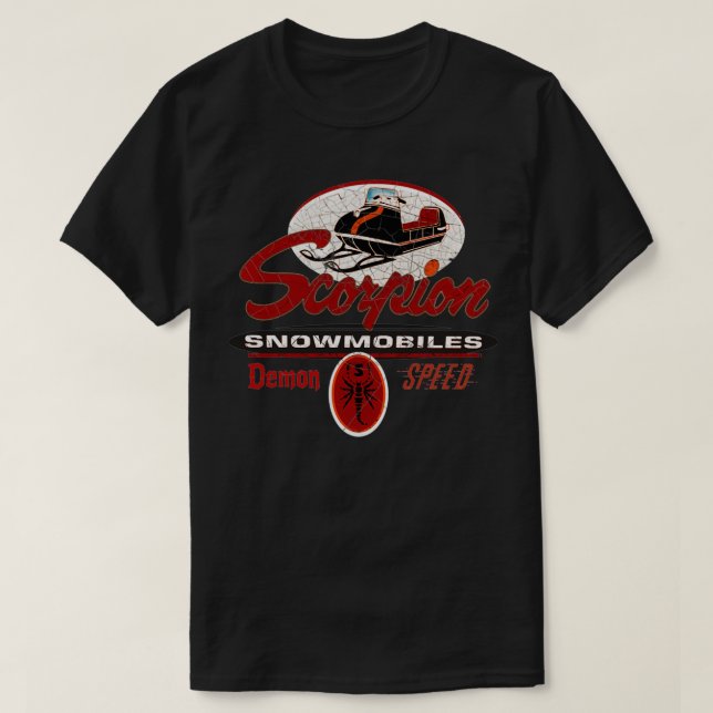Camiseta O Demônio Scorpion Speed Snowmobiles (Frente do Design)