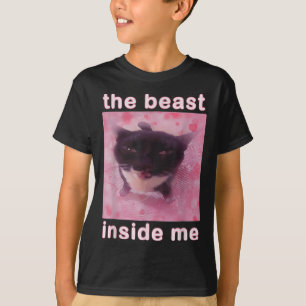 Camiseta O Dentro da Besta Me Engraçado Meme Gato Sáctico