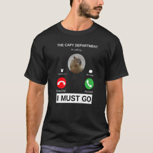 Camiseta O Departamento de Capybara está chamando Capy Pull