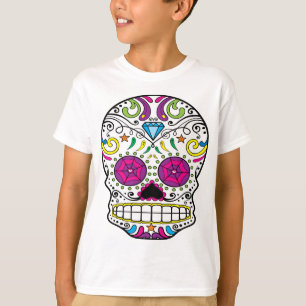 Camiseta O DES Los Muertos do diâmetro do crânio do açú