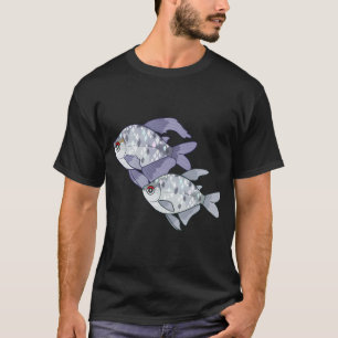 Camiseta O desafio da pesca, mar e rio, com um â