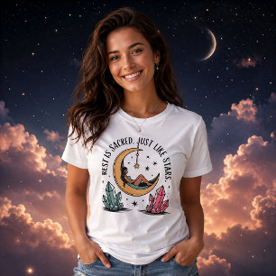 Camiseta O descanso é sagrado, assim como as estrelas