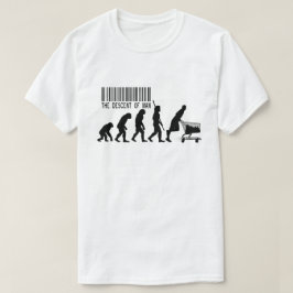 Camiseta O Descenso do Homem Paródia Divertida de Evolução