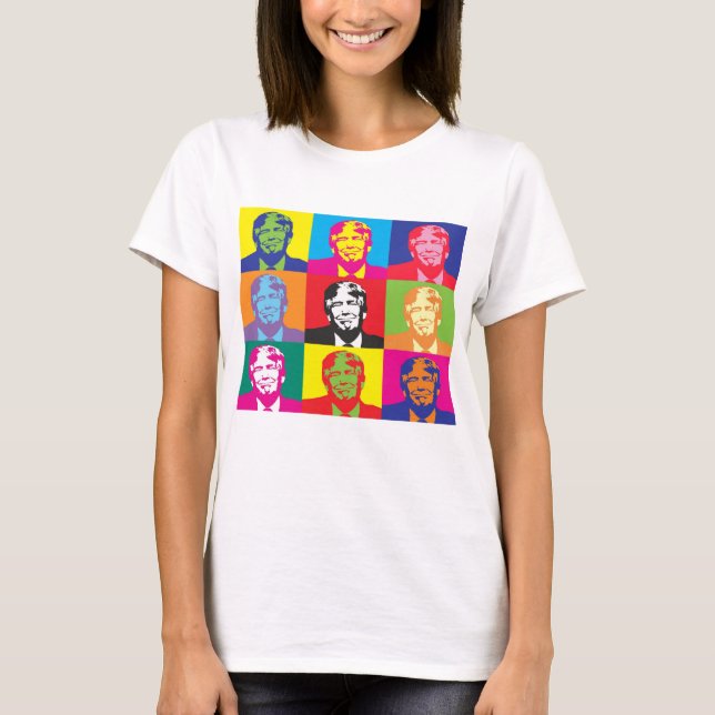 Camiseta O desenho animado do pop de arte do presidente Don (Frente)
