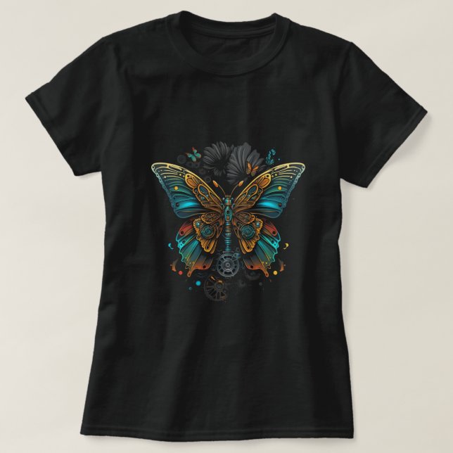Camiseta o design da borboleta (Frente do Design)