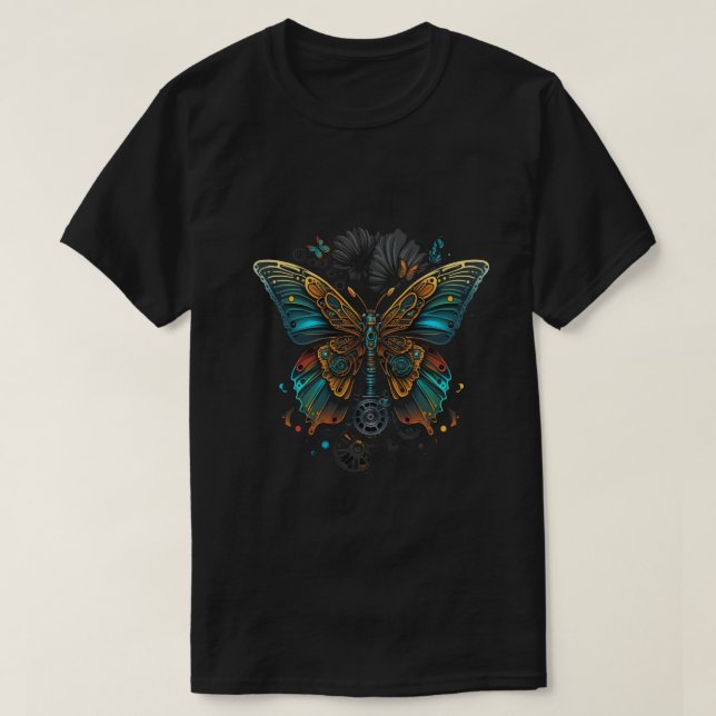 Camiseta o design da borboleta (Frente do Design)