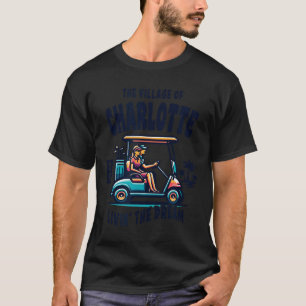 Camiseta O Design De Carrinho De Golfe Da Vila De Charlotte