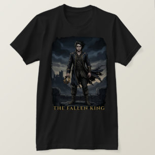 Camiseta O Design de Fantasia Sombria Gótica do Rei Caído