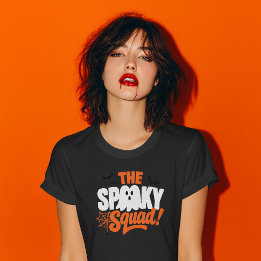 Camiseta O Design de Halloween da Equipe Assustadora